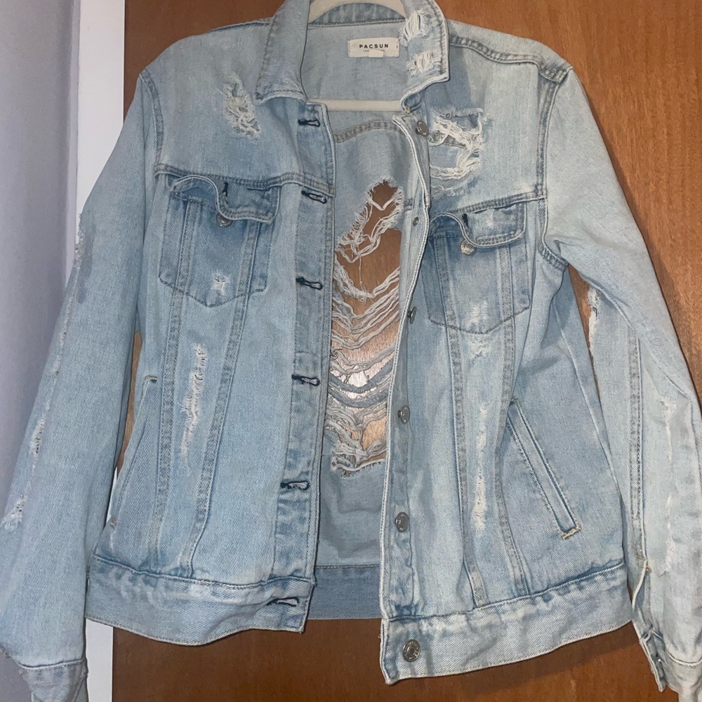 Medium Pacsun light wash jean jacket